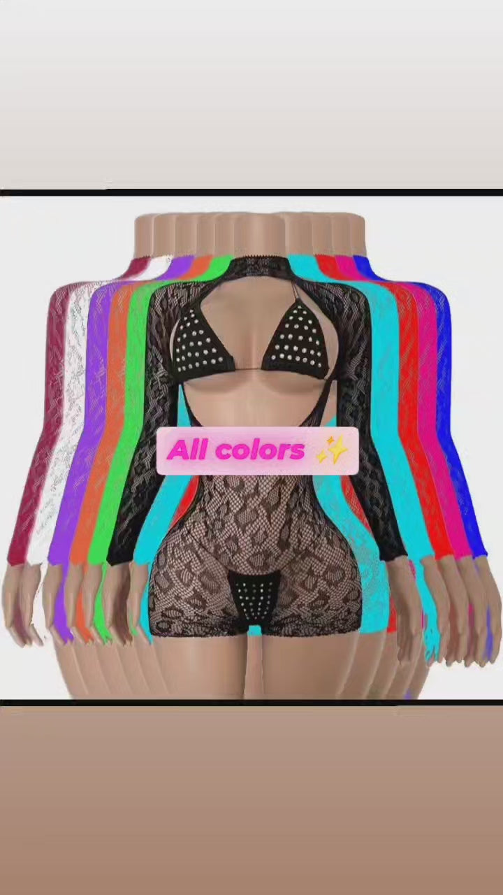 Leopard print 3 piece micro set